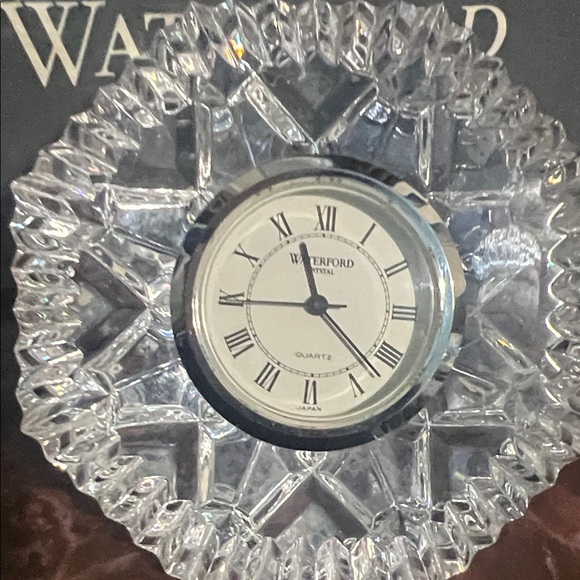 Waterford Crystal Clock with Silver and Clear Design - Picture 2 of 7